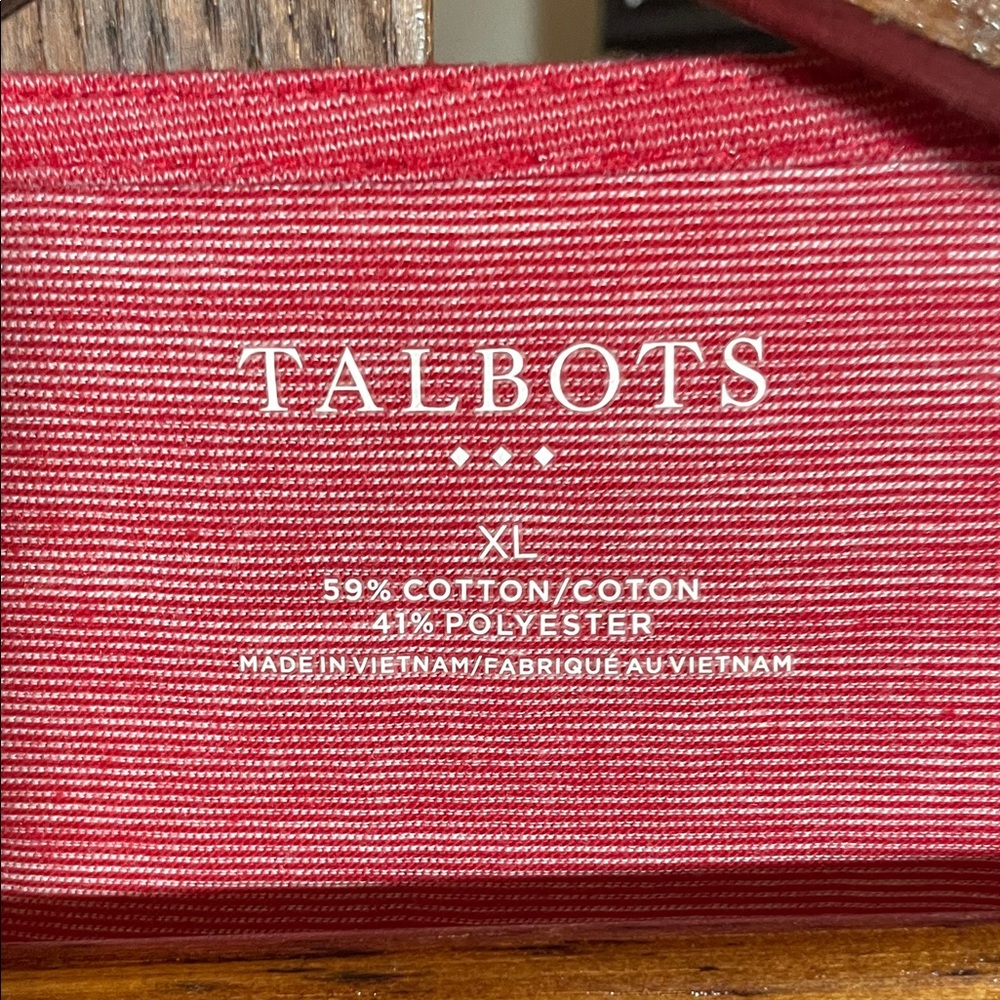 Talbots Women's Vibrant Red Short Sleeve Tee - Picture 2 of 2